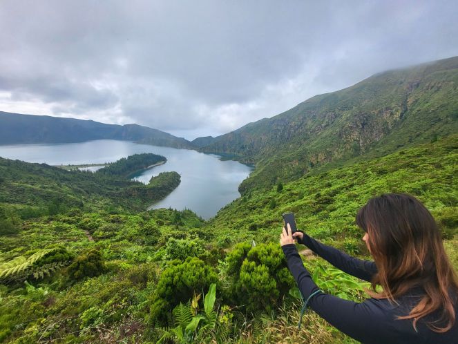 Jezero Lagoa do Fogo, São Miguel, Azory