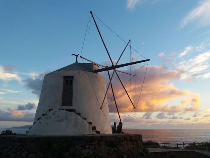 Větrný mlýn na ostrově Corvo, Azory