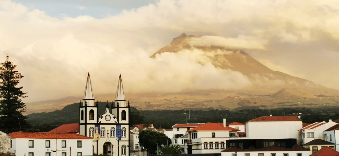 Vesnice na ostrově Pico na Azorech