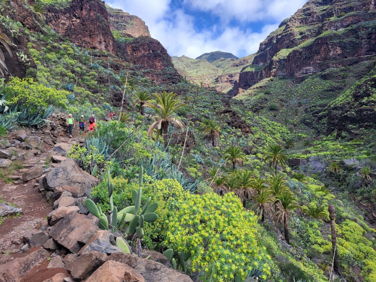 Sestup údolím na ostrově La Gomera