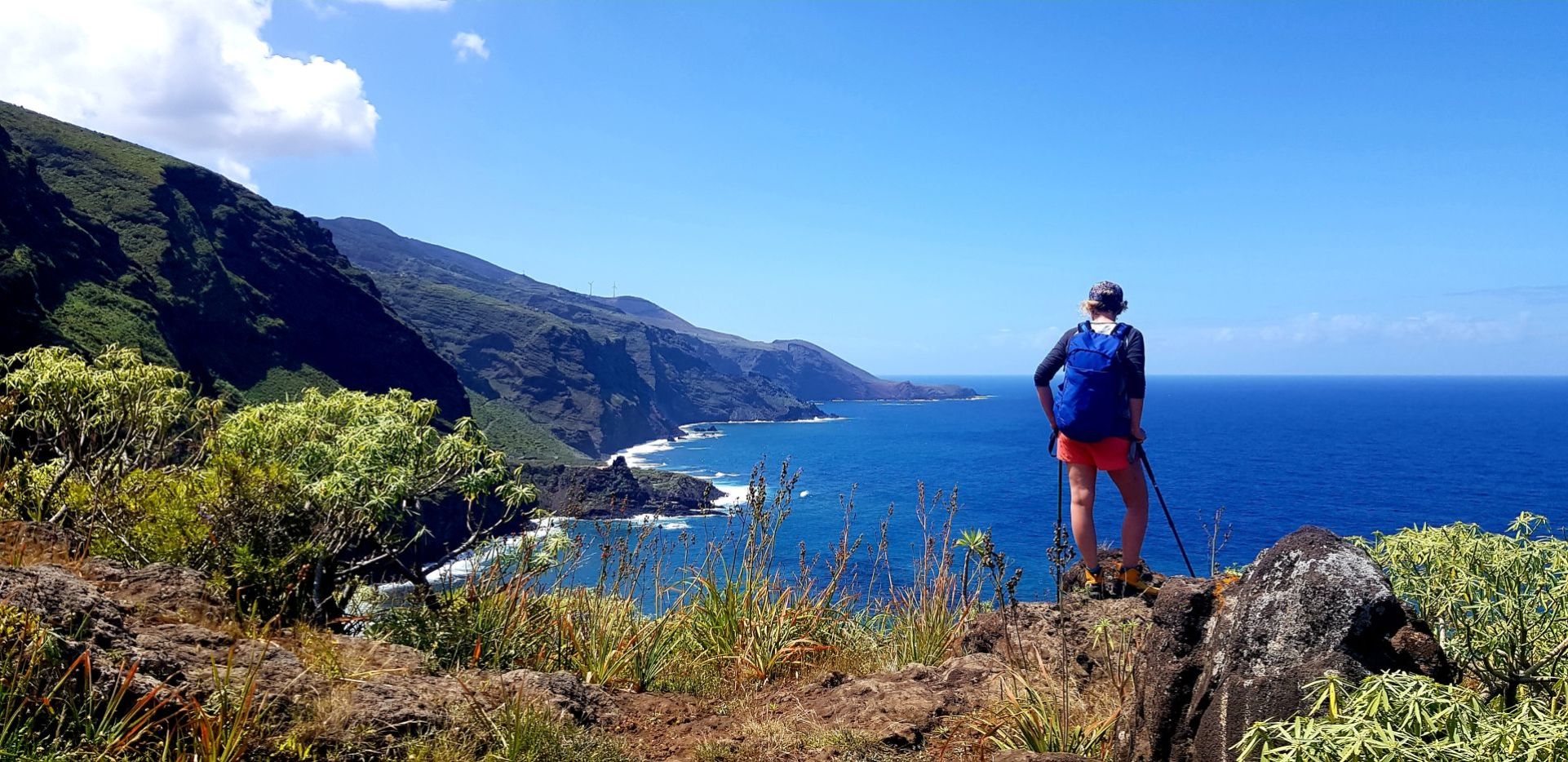 Turistka na ostrově La Palma